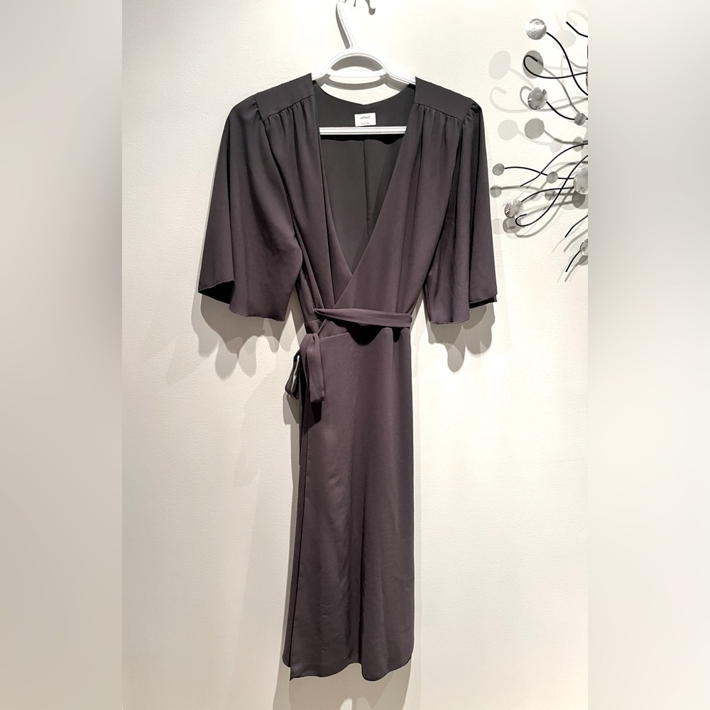 Wilfred wrap midi dress.